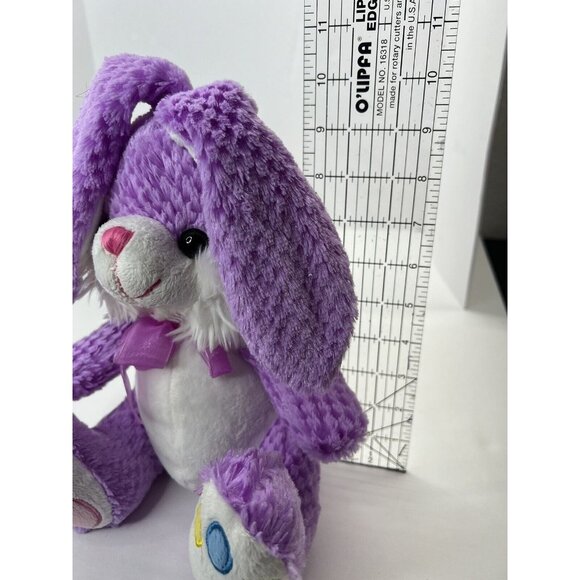 2009 Chrisha Playful Plush Purple Easter Bunny Rabbit 10 Inch Stuffed Animal Toy - Picture 11 of 11